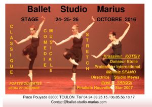 Stage de danse classique au Ballet Studio Marius